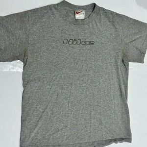 Vintage White Tag Nike Center Logo Performance Athletics 1950s Gray Shirt Medium